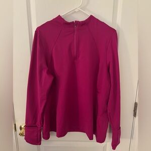 Athleta Quarter Zip Fuschia Pink Jacket XL